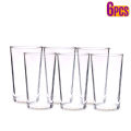Bengal Glass | Diamond Glass Tumbler | 6 Piece Set | Elegant Crystal Clear 245 ml Glasses. 