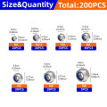 200pcs DIN985 Hex Nylon Insert Self Lock Nut Nylock Locknut Assortment Kit Set M2 M2.5 M3 M4 M5 M6 M8 304 A2-70 Stainless Steel. 