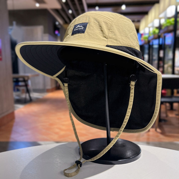 Unisex Autumn Fisherman's Hat Windproof Quick-Drying Outdoor Cap with Neck Guard for Camping Hiking Fishing Anti-UV Protection