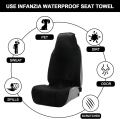 Waterproof Sweat Towel Car Seat Cover for Post Gym Workout Running Swimming Beach and Hiking Universal Fit Anti Slip Bucket Seat. 