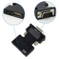 HDMI-compatible to VGA Converter Adapter 1080P VGA Adapter 3.5MM Audio Jack For PC Desktop Laptop to HDTV Projector Video Audio. 