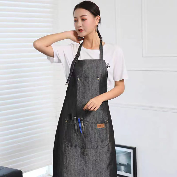 Denim%20Apron%20Salon%20Working%20Clothes%20Barber%20Cloth%20Kitchen%20Cooking%20Grill%20Restaurant%20Bar%20Shop%20Cafes%20Baking%20Beauty%20Nails%20Uniform%20-%20Image%204
