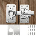 2/4/10 Pieces Cabinet Hinge Repair Plate Kit for Home Kitchen Cabinets and Furniture with Holes, Stainless Steel Door Hinge Mounting Plate. 