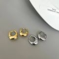 925 Sterling Silver Hot Sale Korean Geometric Hoop Earrings Simple Temperament Exquisite Hot Semale  Jewelry . 