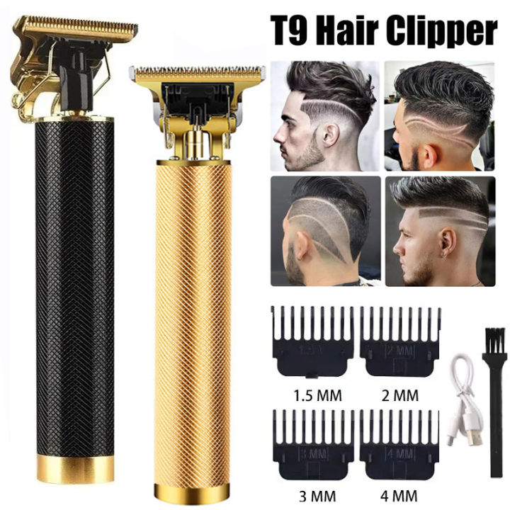 T9 Vintage Hair Clippers for Men Cordless Hair Trimmer Barber Zero Gapped Hair Cutting Machine Beard Trimmer Body Hair Shaver