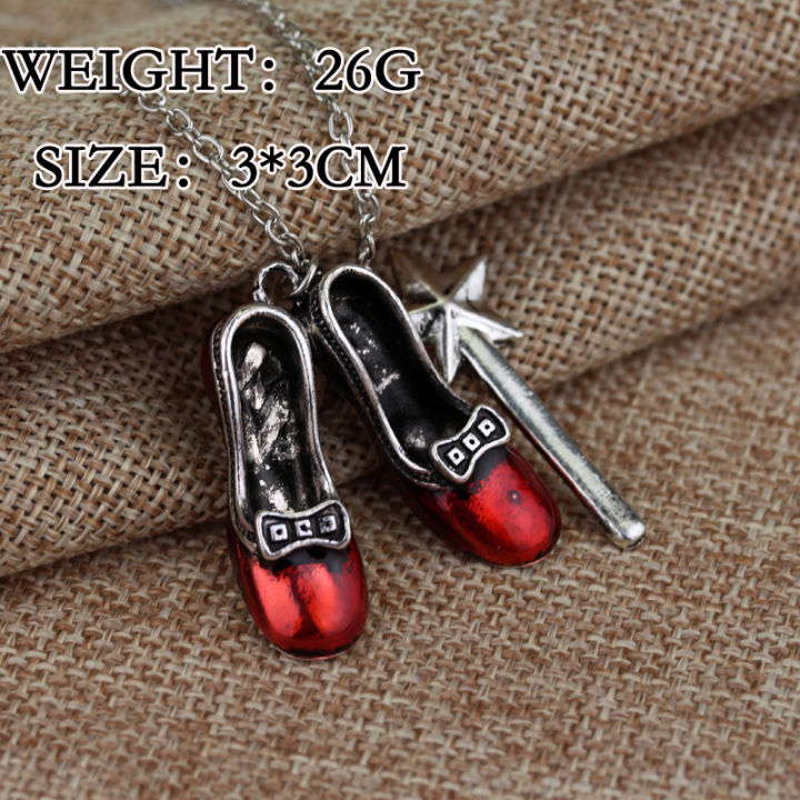 Wizard%20of%20Charm%20Necklace%20Ruby%20Red%20Slippers%20Jewelry%20Magic%20Star%20Oz%20Ruby%20Slippers%20Gift%20for%20Little%20Girl%20-%20Image%202