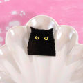 Cartoon Black Cat Enamel Pins PEW PEW MADAFAKAS Big Eyes Kitten Cute Animal  Brooches Lapel Badge Jewelry Gifs For Cat Lovers. 