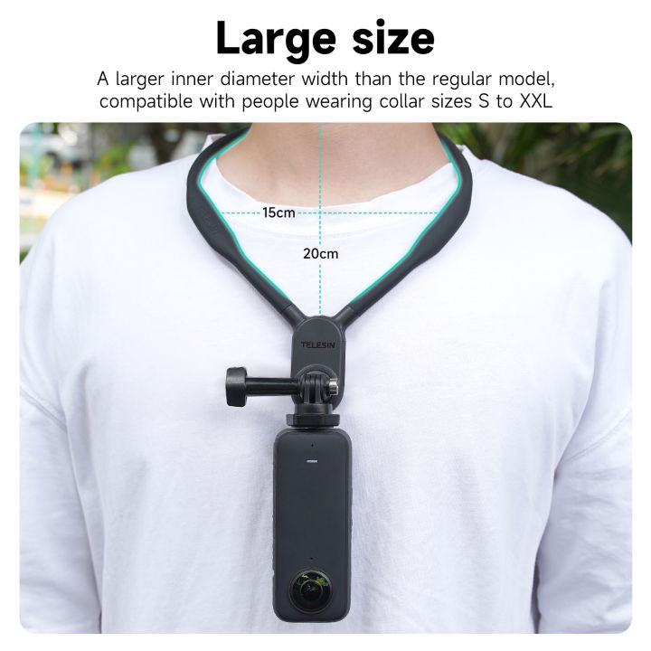 TELESIN%20Neck%20Hold%20Mount%20Chest%20Mount%20for%20GoPro%2013%2012%20Hero%2011%2010%209%208%207%20Insta360%20DJI%20Osmo%20Action%20Silicone%20Action%20Camera%20Accessories%20-%20Image%204