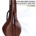 RIDERACE Bicycle Saddle Hollow Cycling Seat For Men Women Soft PU Leather Comfortable Shock Absorbing MTB Road Bike Cushion.