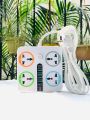 Multi-function Power strip or Three shoo extension socket with (4 Usb + 1 C-Type) with 3 meter cooper wire.. 