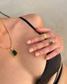Therapy Nepal Gold Plated Emerald Venus Necklace For Women. 