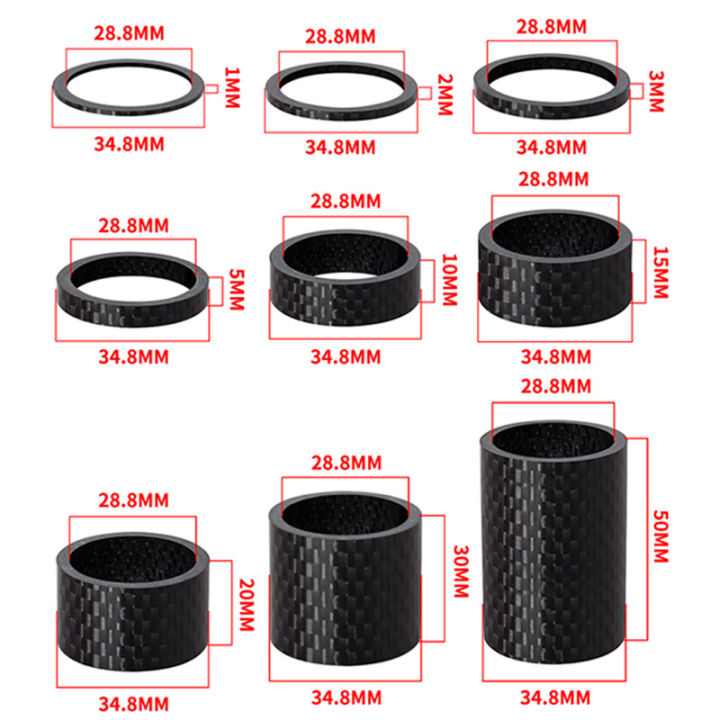 Carbon%20Fiber%20Bicycle%20Washer%201/2/3/5/10/15/20/30mm%20Headset%20Stem%20washer%20Spacer%201-1/8"%2028.6mm%20Front%20Fork%20Road%20Bike%20Accessories%20-%20Image%206