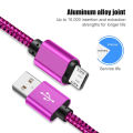 Nylon Braided Micro USB Cable Data Sync 2A Fast Charging 1M 2M 3M Charger Cable For Samsung Huawei HTC Android Phone USB Micro. 