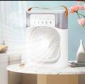 3 in 1 mini air coller with ice cubes & fan spray Gear wind adjusment with 7 ambient lighting.... 