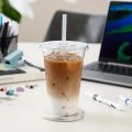 Clear Disposable Plastic Cup with Lid Perfect for Weddings Birthdays Parties Camping Smoothies Milkshakes Coffee Cold Drinks.