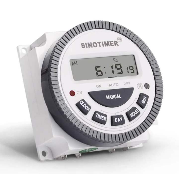 Off Digital timer with protective cover On 7 days Programmable 1NO ...
