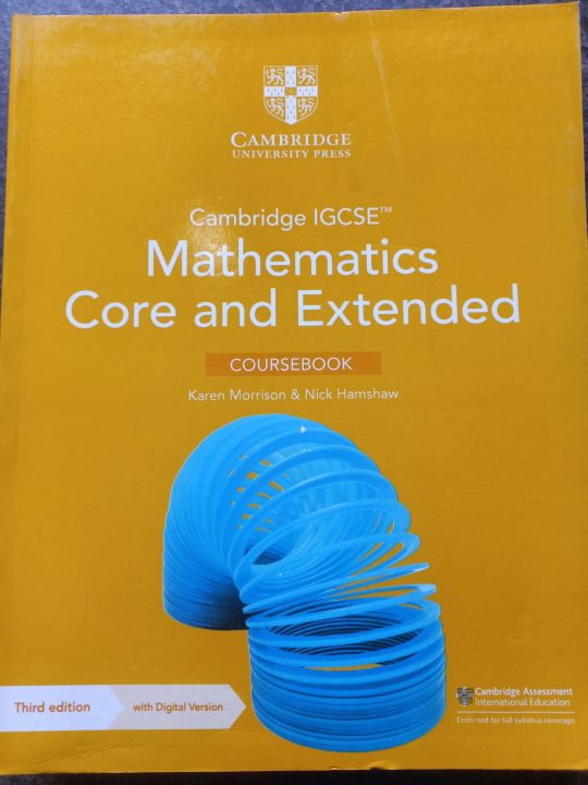 Cambridge IGCSE Mathematics Core and Extended Coursebook 3rd Edition