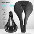 RYET Carbon Fiber Bike Saddle 142mm Super Light 125g Leather Road MTB Racing Pu Soft Seat Cushion Bicycle Saddles Cycling Parts.