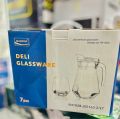 Delisoga Modern Transparent Diamond Shape Drinking Glass Set With Jug | Drinkware. 