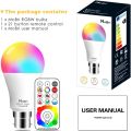 Mobri B22 LED Colour Changing Light Bulbs with Remote Control, 75 Watt Equivalent Bayonet Dimmable Colour Bulbs with Timing, Memory & Sync, 120 Multi RGB Colours + Daylight White,1 Pack. 