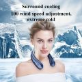 Portable Neck Fan, Upgraded 100 Speeds Personal Bladeless Fan Wearable with Neck Brace, 4000mAh Rechargeable Battery Operated,. 