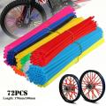 72PCS 24cm Universal Dirt Bike Spoke Covers Motorcycle Wheel Rim Spoke Wrap Kit Skins Protector Cover For Motocross Bicycle Bike. 