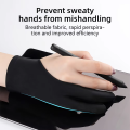 Anti-touch Two-Finger Hand Painting Gloves For iPad Xiaomi Samsung Palm Rejection Artist Glove Touchscreen Stylus Pen Supplies. 