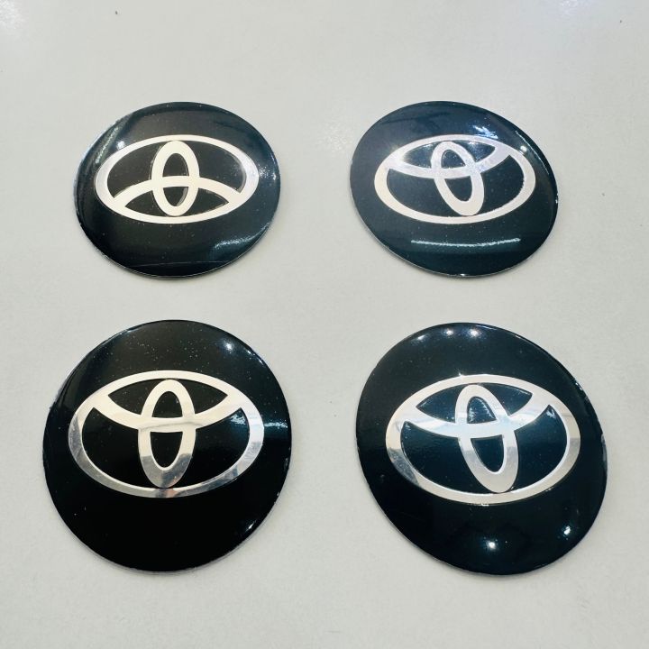 Toyota Logo Alloy Wheel Cap Sticker 4 Pcs