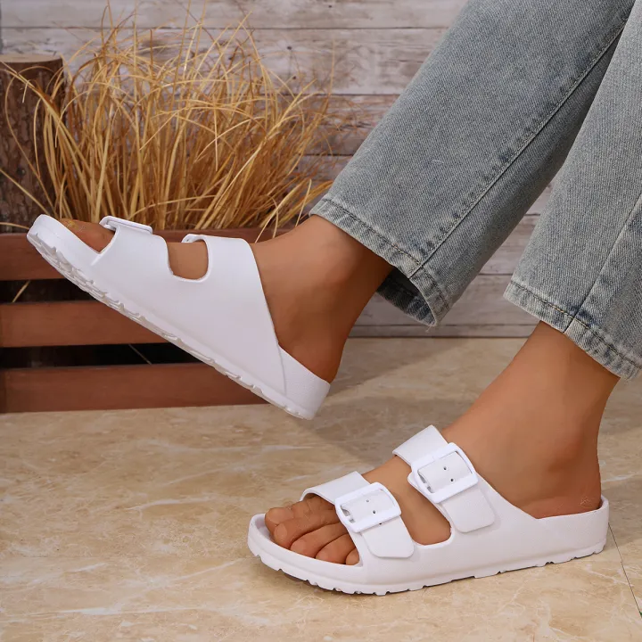 Men's%20Casual%20Simple%20Buckle-Adjustable%20Eva%20One-Piece%20Double-Bar%20Flat-Soled%20Slip-On%20Slippers%20for%20Home%20or%20Outdoor%20Beach%20Use%20-%20Image%205