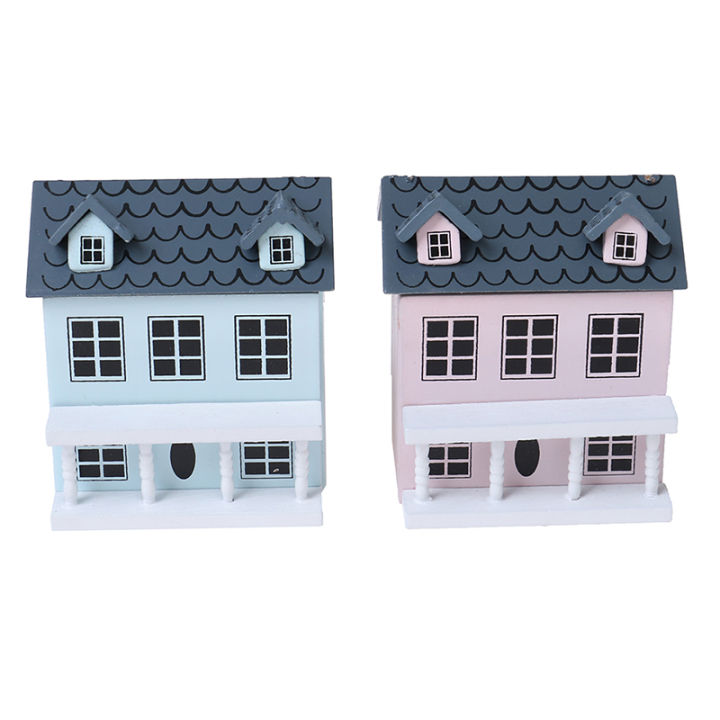 1:12%20Dollhouse%20Miniature%20Wooden%20Little%20House%20Model%20Lovely%20Villa%20Doll%20House%20Decor%20-%20Image%202