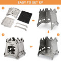 Lixada Compact Folding Titanium Wood Stove for Outdoor Camping Cooking Picnic Wood Burner camping accessories and equipment. 
