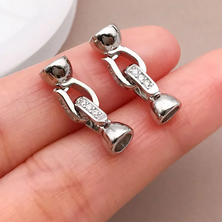 3/5pcs%2018K%20Copper%20Plated%20Genuine%20Gold%20Thick%20Silver%20White%20Gold%20Necklace%20Connection%20Closing%20Buckle,%20DIY%20Jewelry%20Making%20Accessories%20-%20Image%204