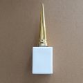 6 pieces 15ml Square white Glass Bottle Empty Bottles Refillable Nail Gel Polish Containers With Brush Golden Cap. 