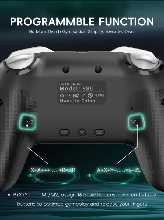 Data%20Frog%20Wireless%20Controller%20For%20%20Switch%20OLED/LITE/PC%20Console%20Pro%20Gamepad%20with%20Programmable%20Turbo%20Function%20RGB%20Light%20-%20Image%205