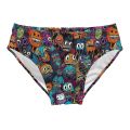 Happy Monster Graffiti Swimming Trunks  Men's Briefs Swimwear Stretchy Comfortable Beach Surf Shorts  Bikini Swimwear. 