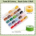 1 Box 25 Colors 0.65mm Wax Thread Set Waxed Polyester Cord Thread String Micro Macrame Strings Kumihimo Leather Friendship. 