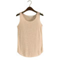 Solid Color Casual Running Tee For Women U-Neck Beach Vest Summer Loose Bamboo Cotton Blend Tops Sports T-Shirt Tank Tops. 