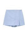 Women's Front Slit Shorts Skirts With Side Zipper, High Waist, Female Skort, Chic Fashion. 