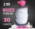 2mm White Wax-Coated Thread for Jewelry Making, Leather Craft, Bracelet, Necklace & DIY Craft Projects. 