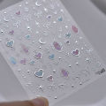1pcs 5D Shell Light Nail Stickers Fashion Gold Border Love Heart Bowknot Moon Star Art Decal High Quality Manicure Decorations.