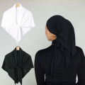 Solid Color Cotton Triangle Scarf Muslim Hijab Shawls Woman Soft Wraps Lady Fashion Causal Turban Islamic Jersey Headband.