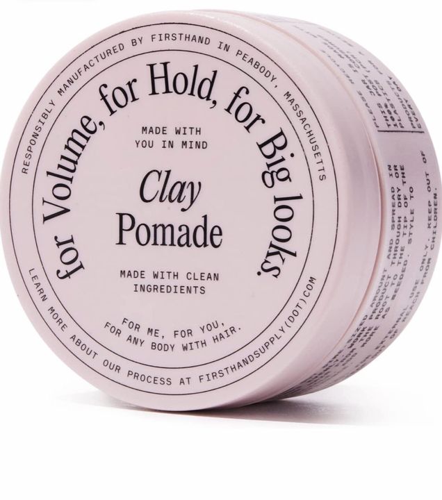 Firsthand - Clay Pomade (3oz / 88ml) Hair Styling Product with Natural Ingredients.