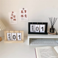 Vintage elegant simple study desk table, wooden desk calendar, minimalist home office desk calendar ready to ship. 