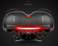 Wide Soft Thicken  Bicycle Seat Cycling Big Bum Bike Saddle Reflective Shock Absorbing Hollow Breathable Rainproof Pad 250401. 