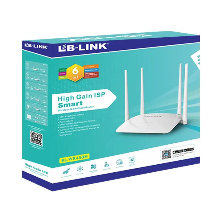 LB-Link 6 In 1 High Gain ISP Smart Wireless N Ap/Client Router 2.4GHZ ...