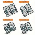 Professional 7/10/12/18 Piece Nail Care Kit Stainless Steel Manicure & Pedicure Set Nail Clipper Set with Travel Case. 