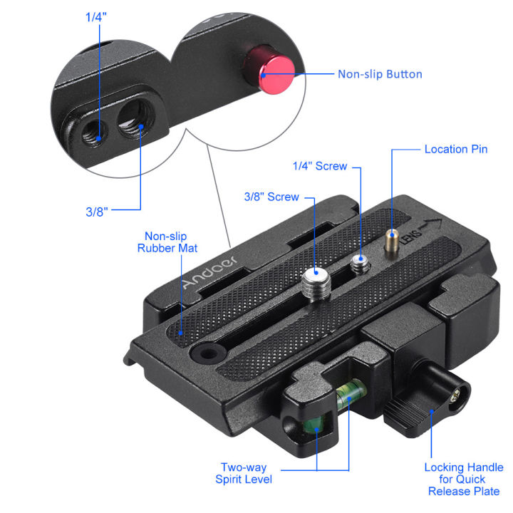 Andoer%20Video%20Camera%20Tripod%20Quick%20Release%20Clamp%20Adapter%20with%20Quick%20Release%20Plate%20for%20Manfrotto%20501%20500AH%20701HDV%20503HDV%20Q5%20Head%20-%20Image%202
