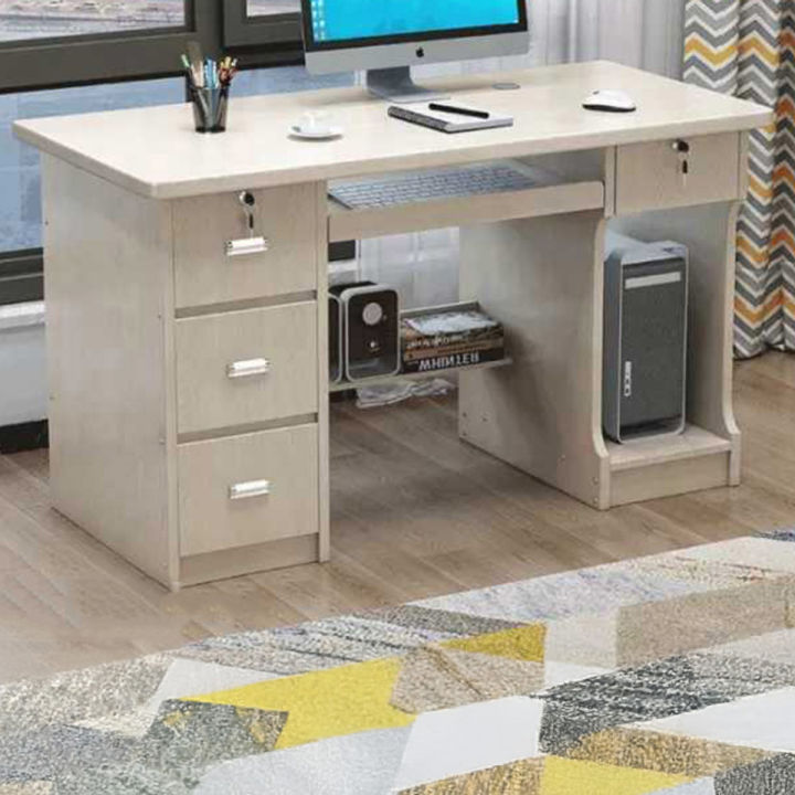 Office Table with File Shelf Workstation Laptop Computer Table Multi Storage Space Computer Table Wooden Office Boss Table Office Table, Study Table for Students, Office Table for Office Work, Computer Table for Home Desk