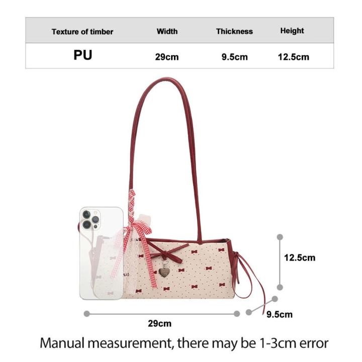 Women's%20Crossbody%20Bag%20Handbag,%20Polka%20Dot%20Bow%20Design%20Korean%20Style,%20Shoulder%20Strap%20&%20Top%20Handle,%20New%20Summer%20Fashion%20-%20Image%206