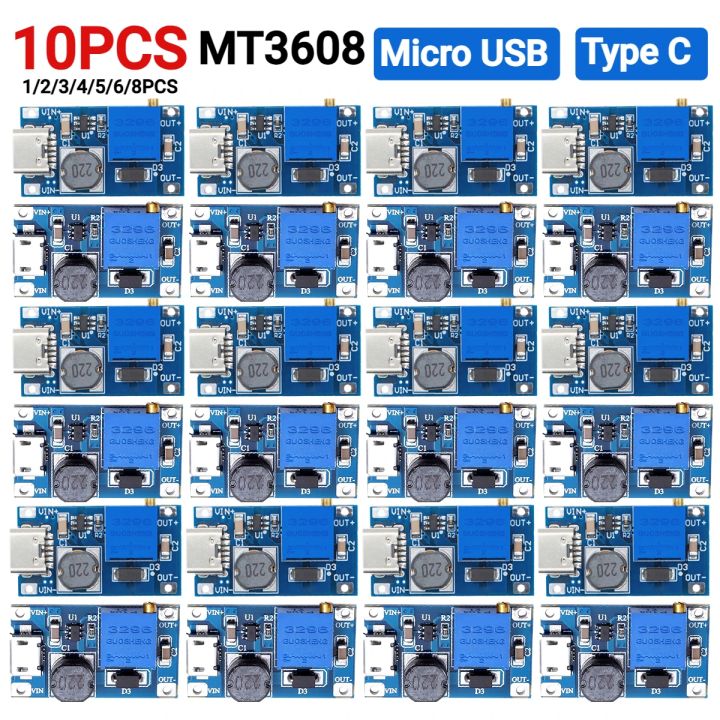 1-10PC MT3608 Type-C/Micro USB DC-DC Step Up Power Module 2/24V To 5V ...